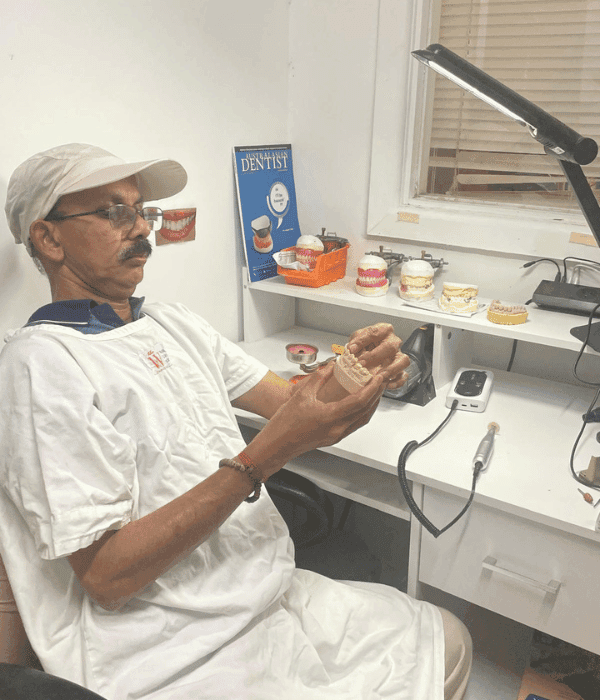 Udayan at work in the SAP Dental Laboratory